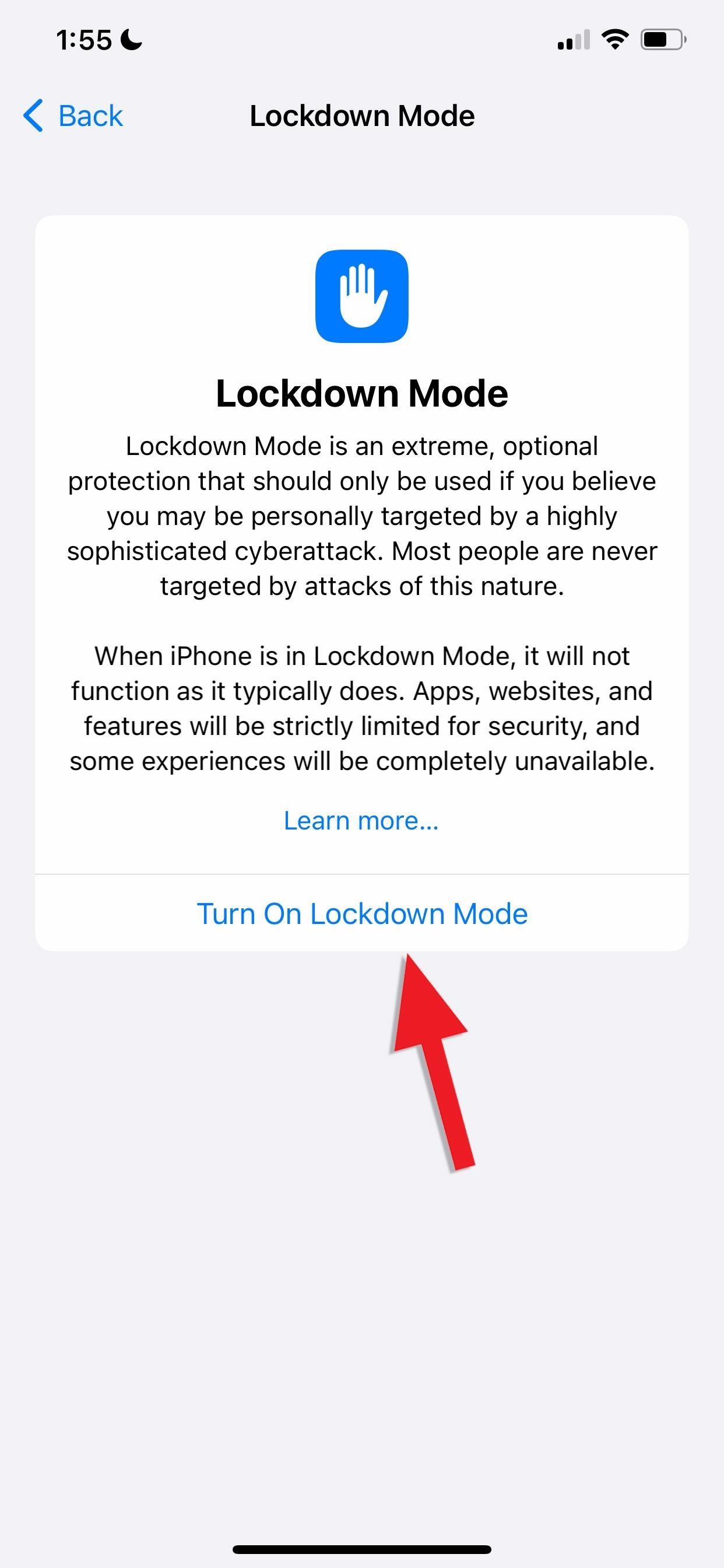 Lock Down Your iPhone for Protection Against Spyware and Other Targeted Cyberattacks