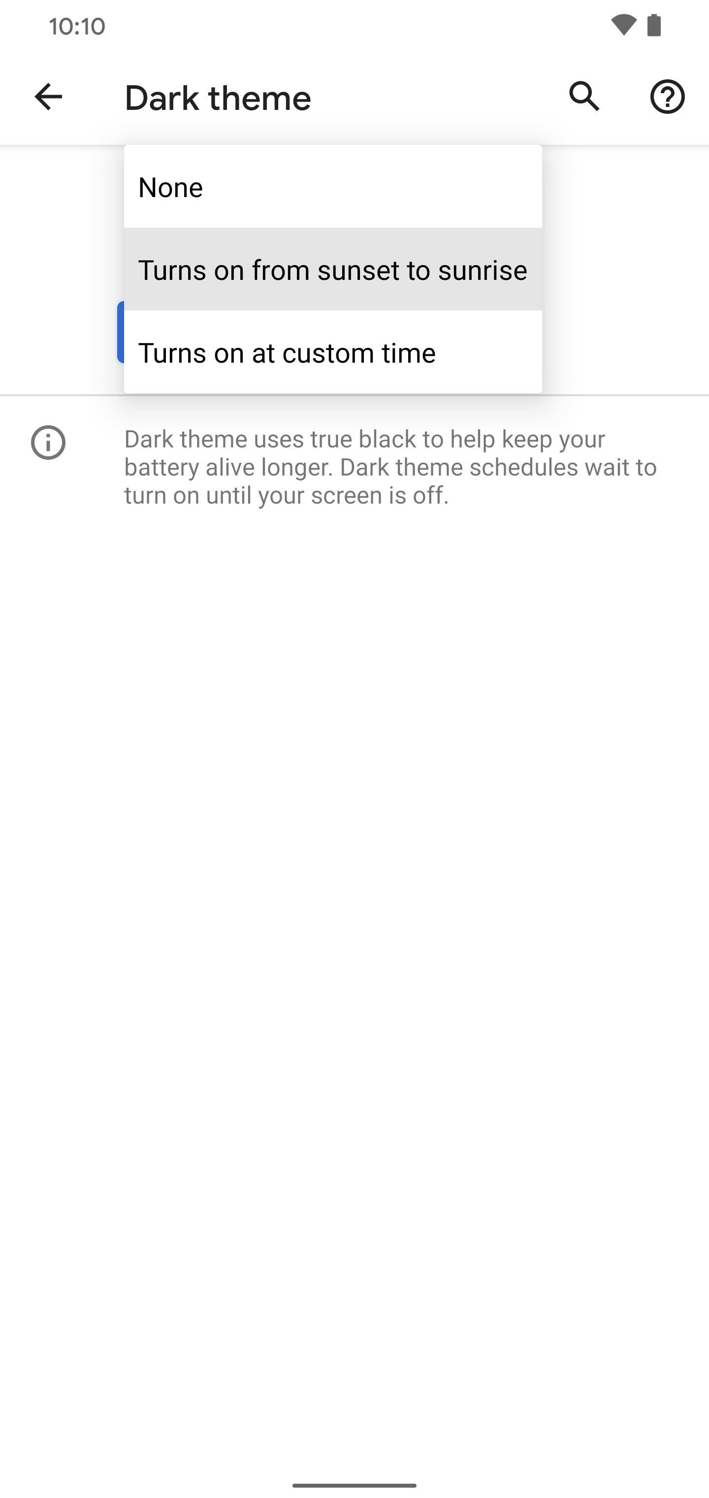 Make Android 10's Dark Mode Turn on Automatically at Sunset