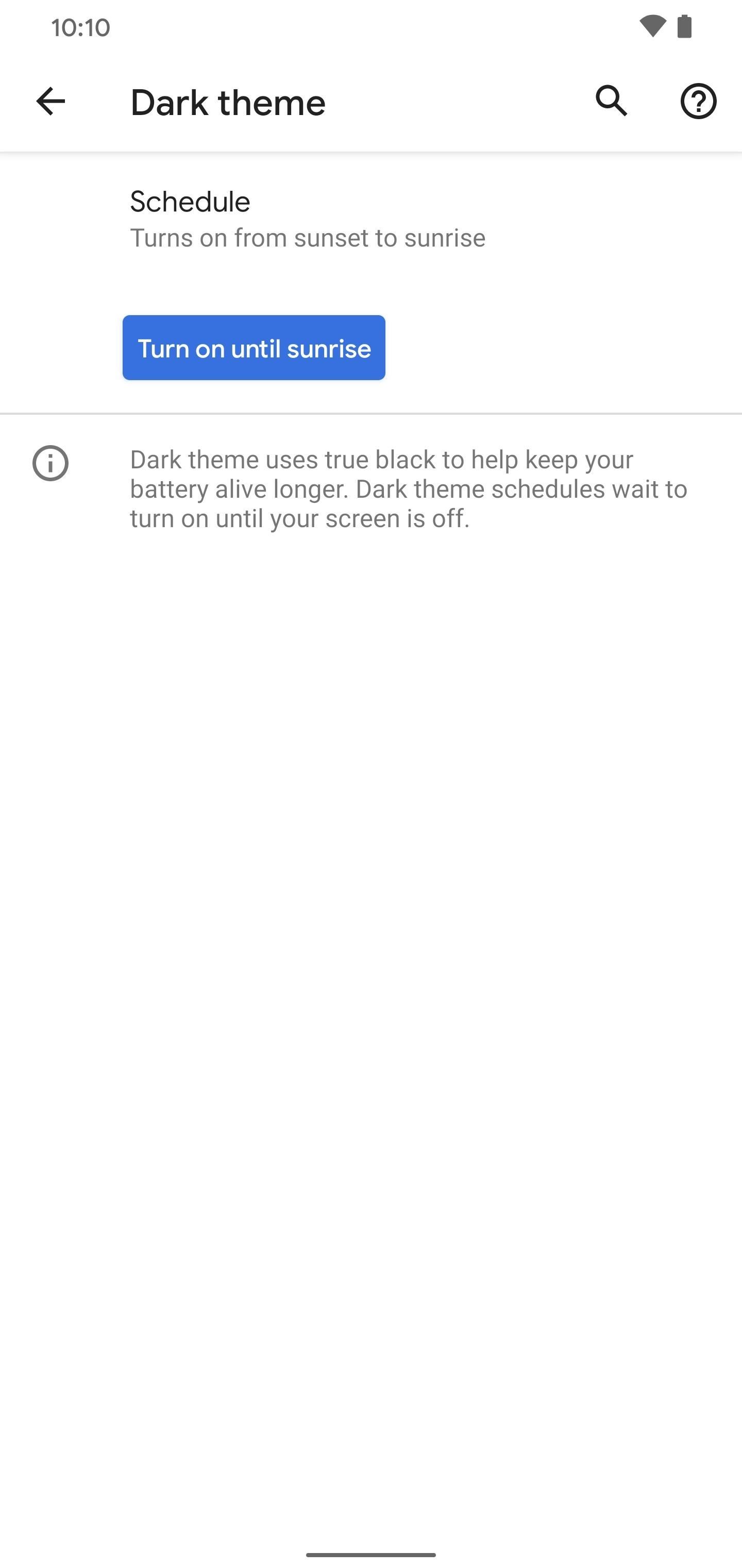 Make Android 10's Dark Mode Turn on Automatically at Sunset