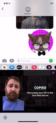 Make Animated Selfie Stickers on Your iPhone Using Giphy's New Keyboard Extension