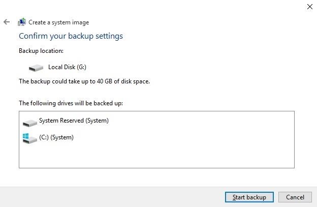 How to Make a Full System Image Backup on Windows 10