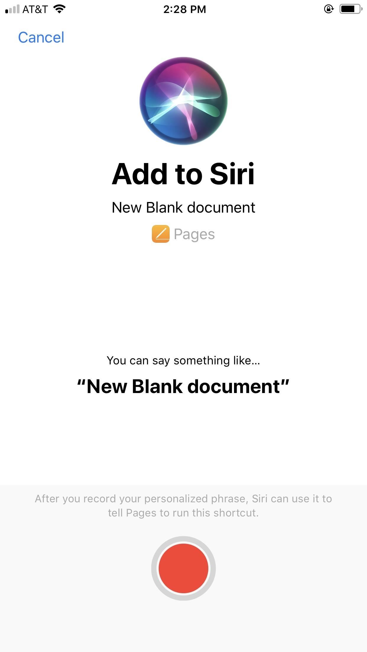 Make Siri Start a New Blank Apple Pages Document on Your iPhone