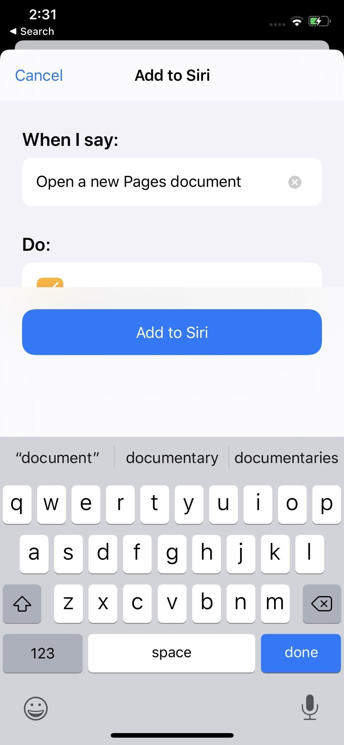 Make Siri Start a New Blank Apple Pages Document on Your iPhone