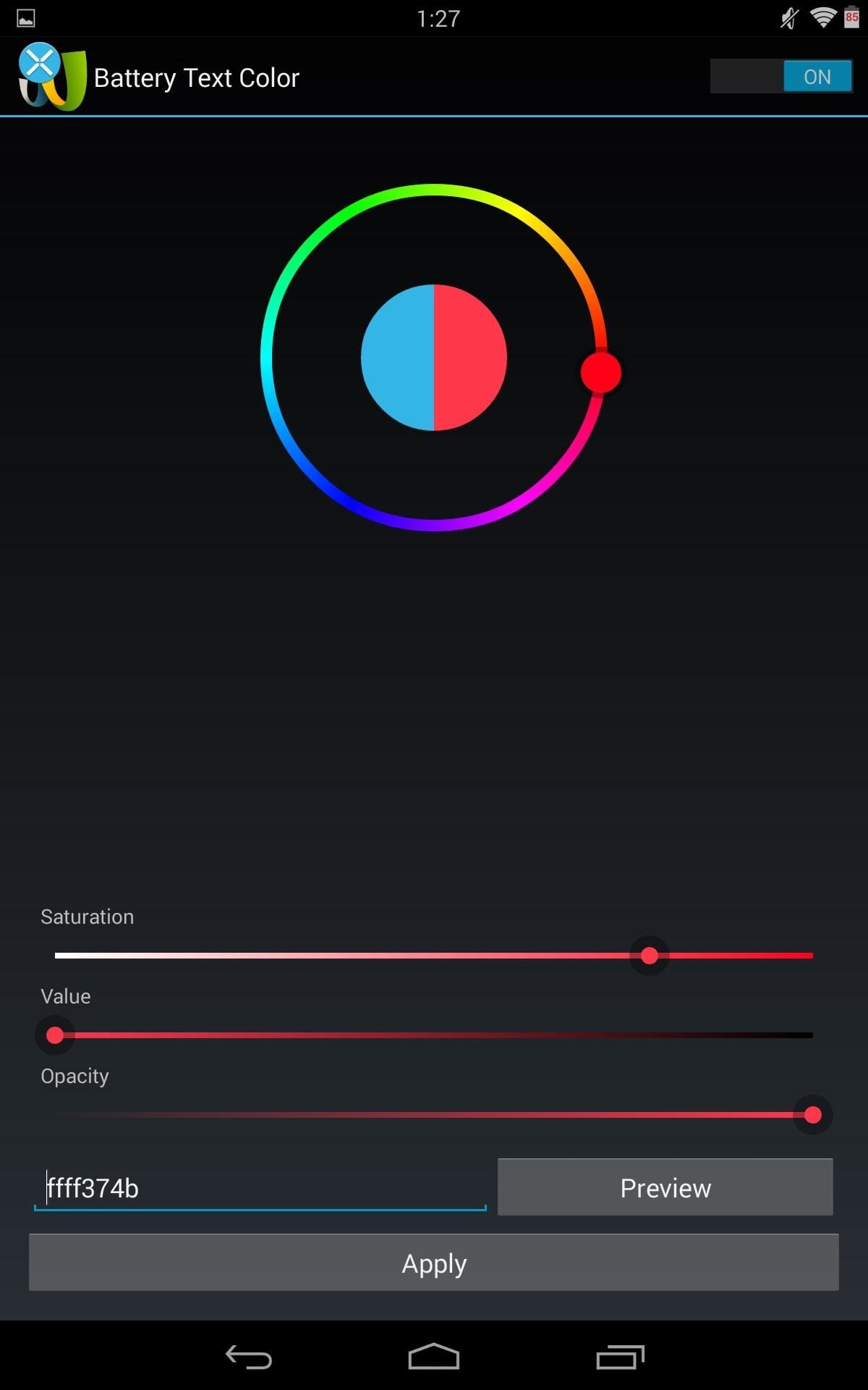 How to Make the Status Bar's Battery Percentage Text Easier to Read on Your Nexus 7