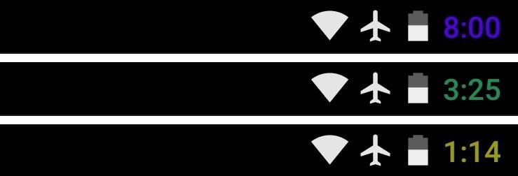 Make Your Android's Status Bar Clock Change Colors Throughout the Day