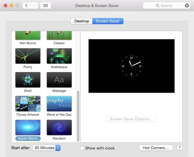 How to Make Your Mac's Screen Saver the Apple Watch Clock Face