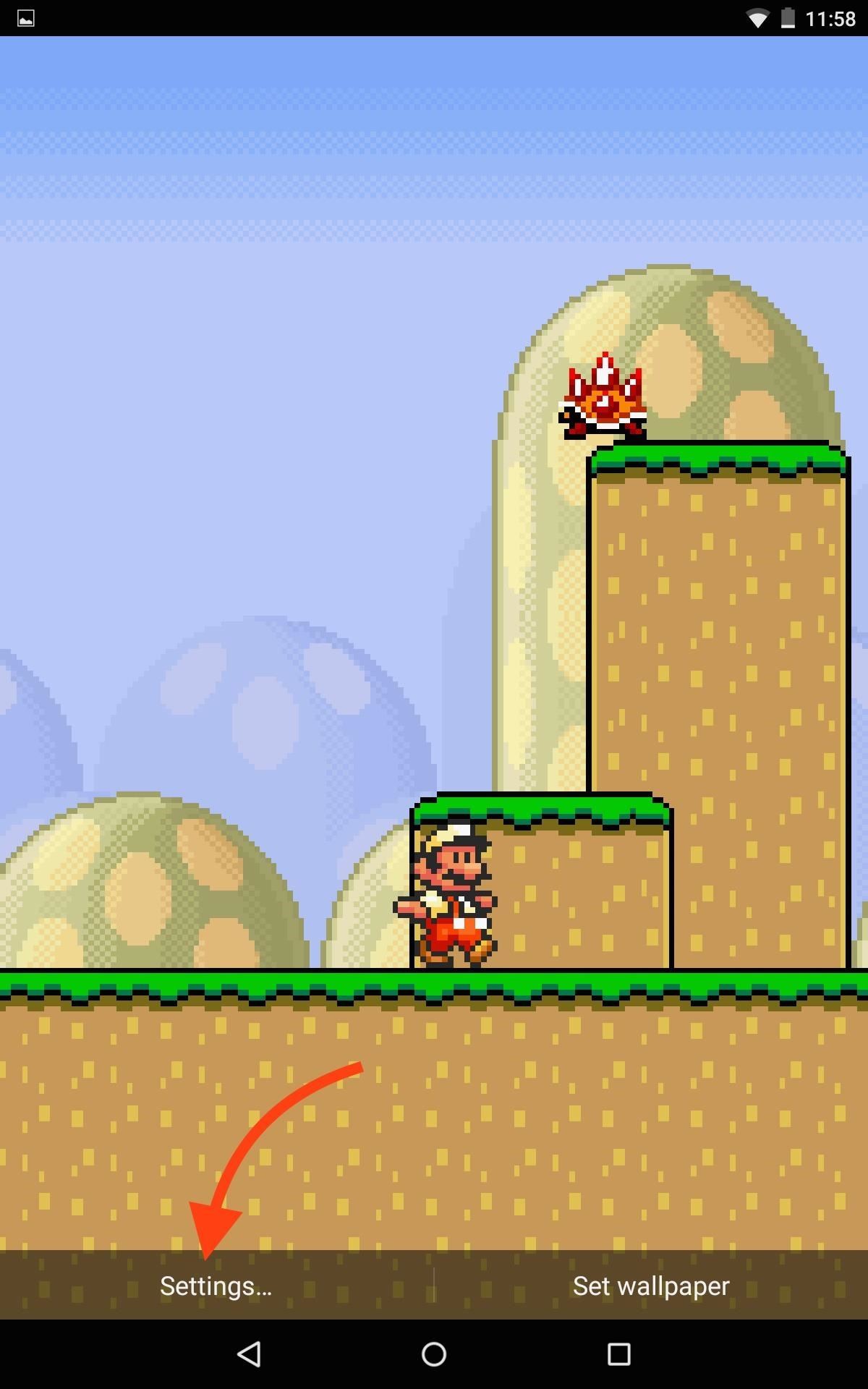 Mario Live Wallpaper: Classic Side-Scrolling Action for Your Home or Lock Screen