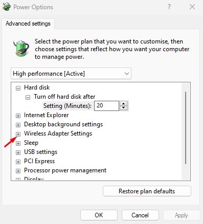 Wireless Adapter Settings