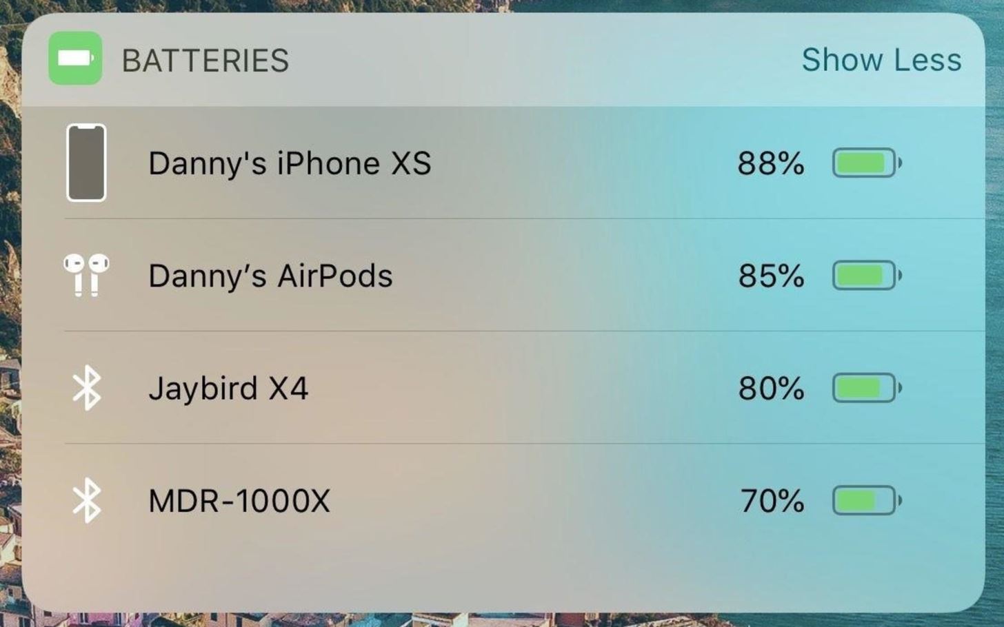 How to Monitor the Battery Levels of All Your iPhone Bluetooth Accessories with Just a Swipe