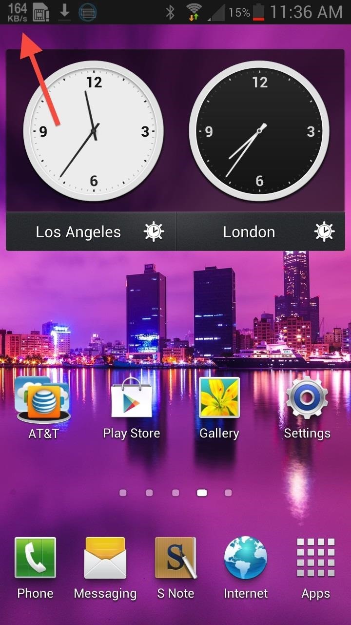 How to Monitor Cellular & Wi-Fi Data Speeds from Your Samsung Galaxy Note 2's Status Bar or Notification Tray
