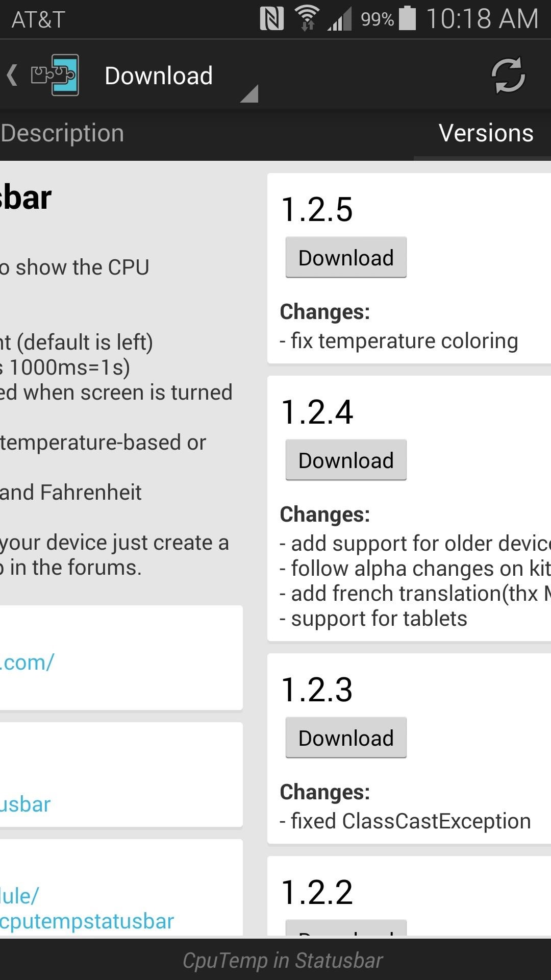 Monitor CPU Temperature from Android's Status Bar