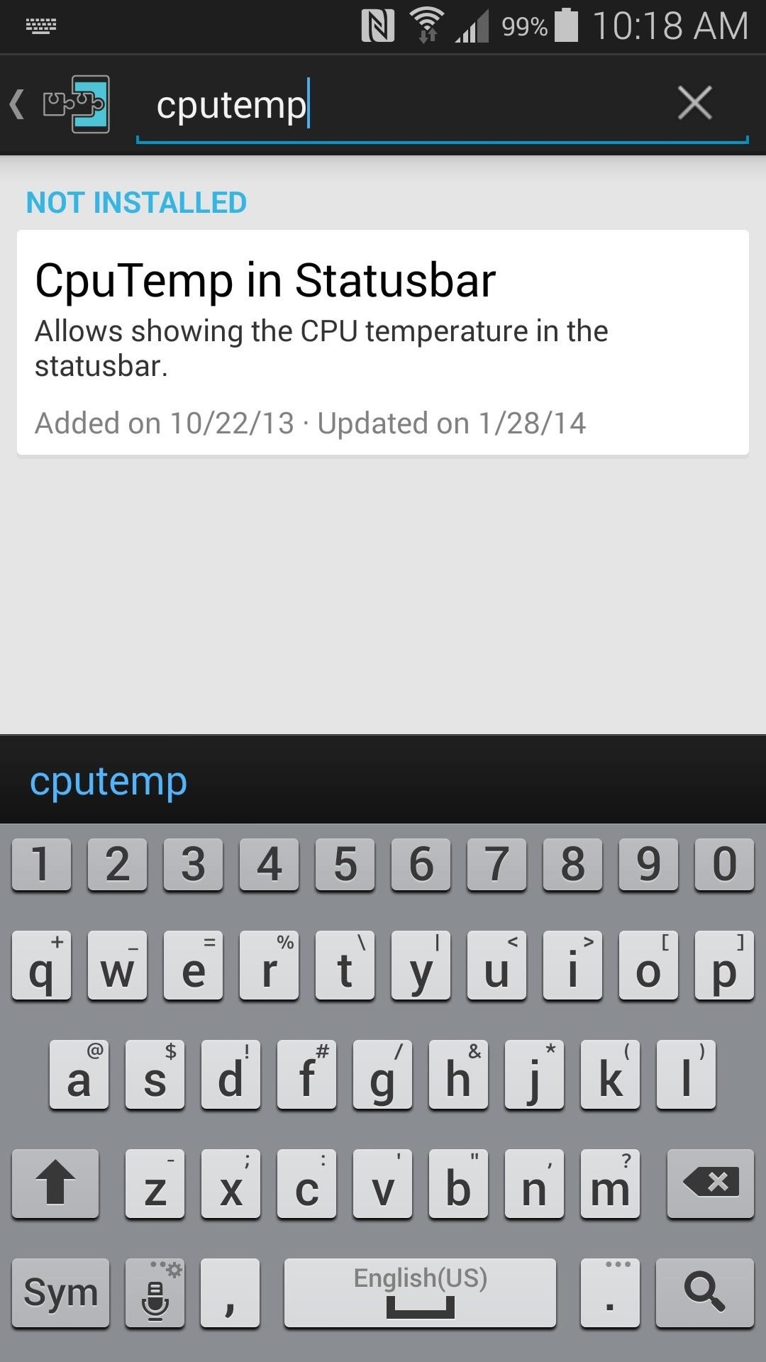 Monitor CPU Temperature from Android's Status Bar