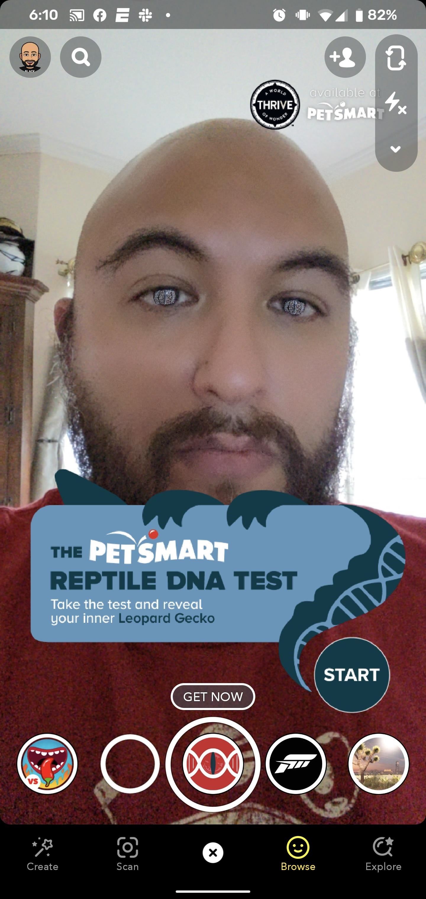 Morph into a Gecko & Learn About Reptiles with PetSmart's Snapchat AR Lens