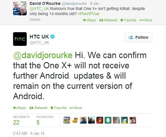 No KitKat for You! HTC Ends the Update Cycle for the One X and One X+