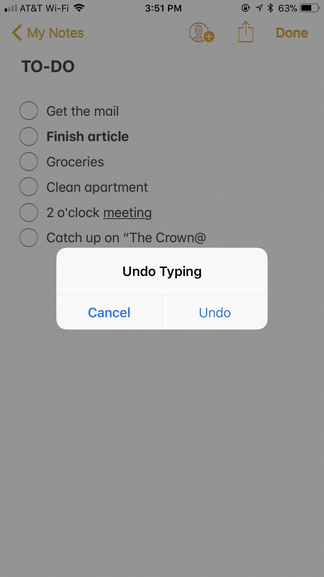 Notes 101: How to Undo Typing, Sketch Strokes, Deletions & More on Your iPhone