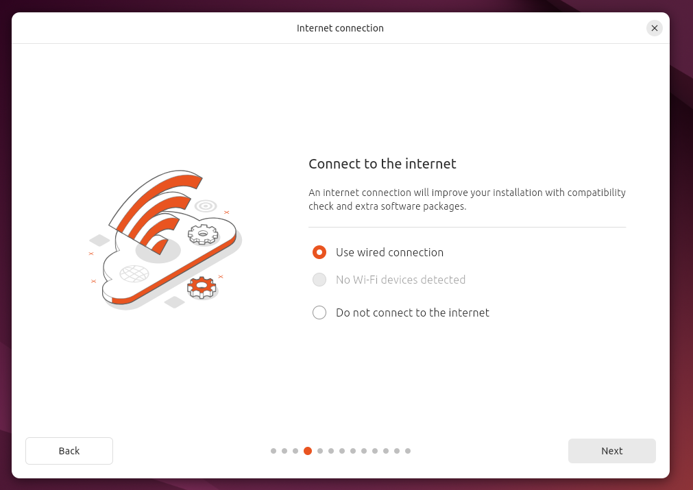 The Ubuntu 24.04 installer Internet Connection screen