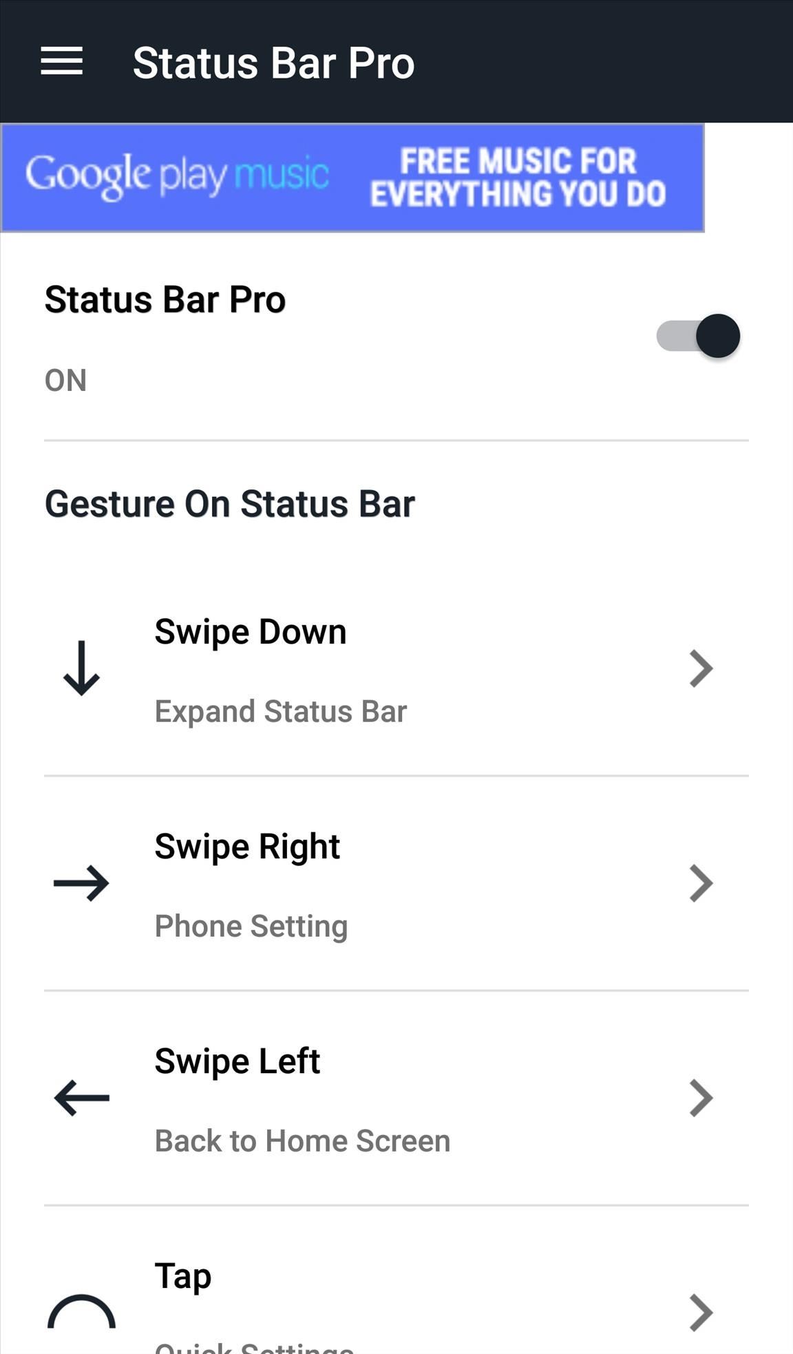 Perform Quick Actions with Custom Status Bar Gestures