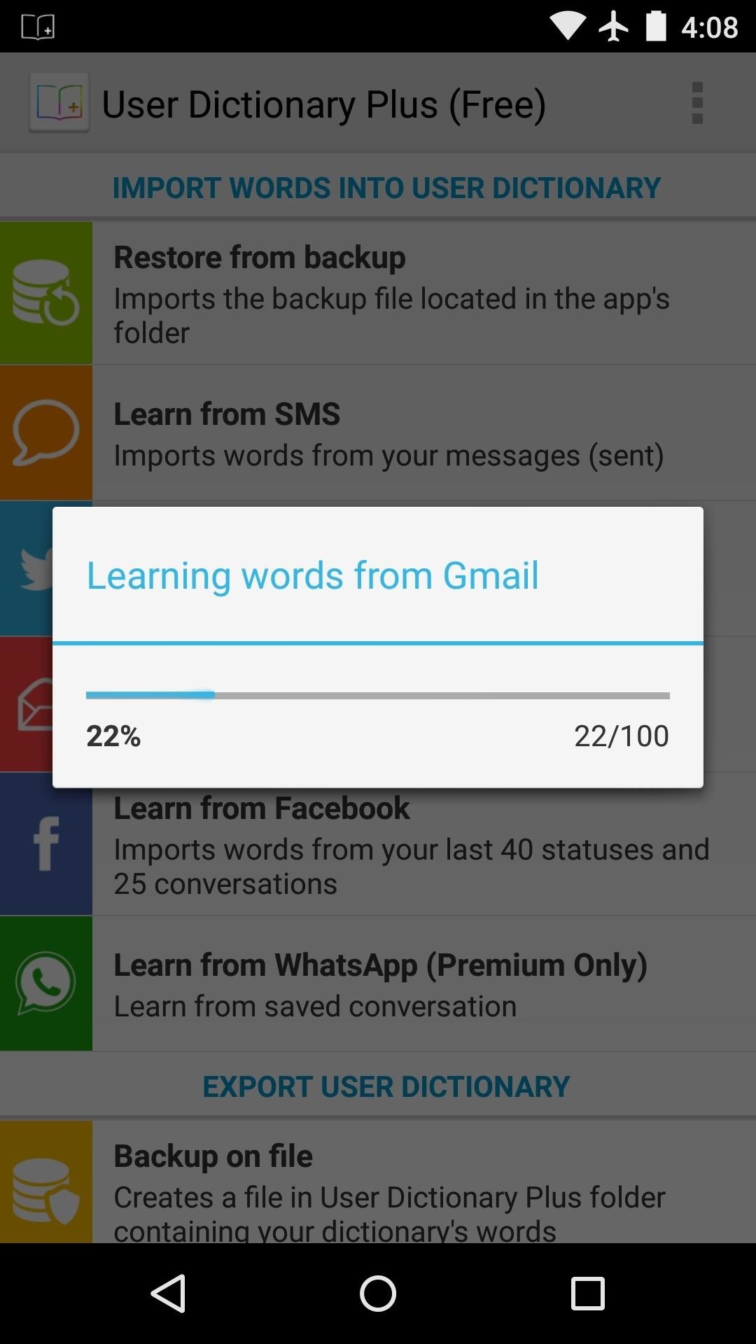 Personalize Your Android's Dictionary with Words from Your Emails, Texts, & Social Media