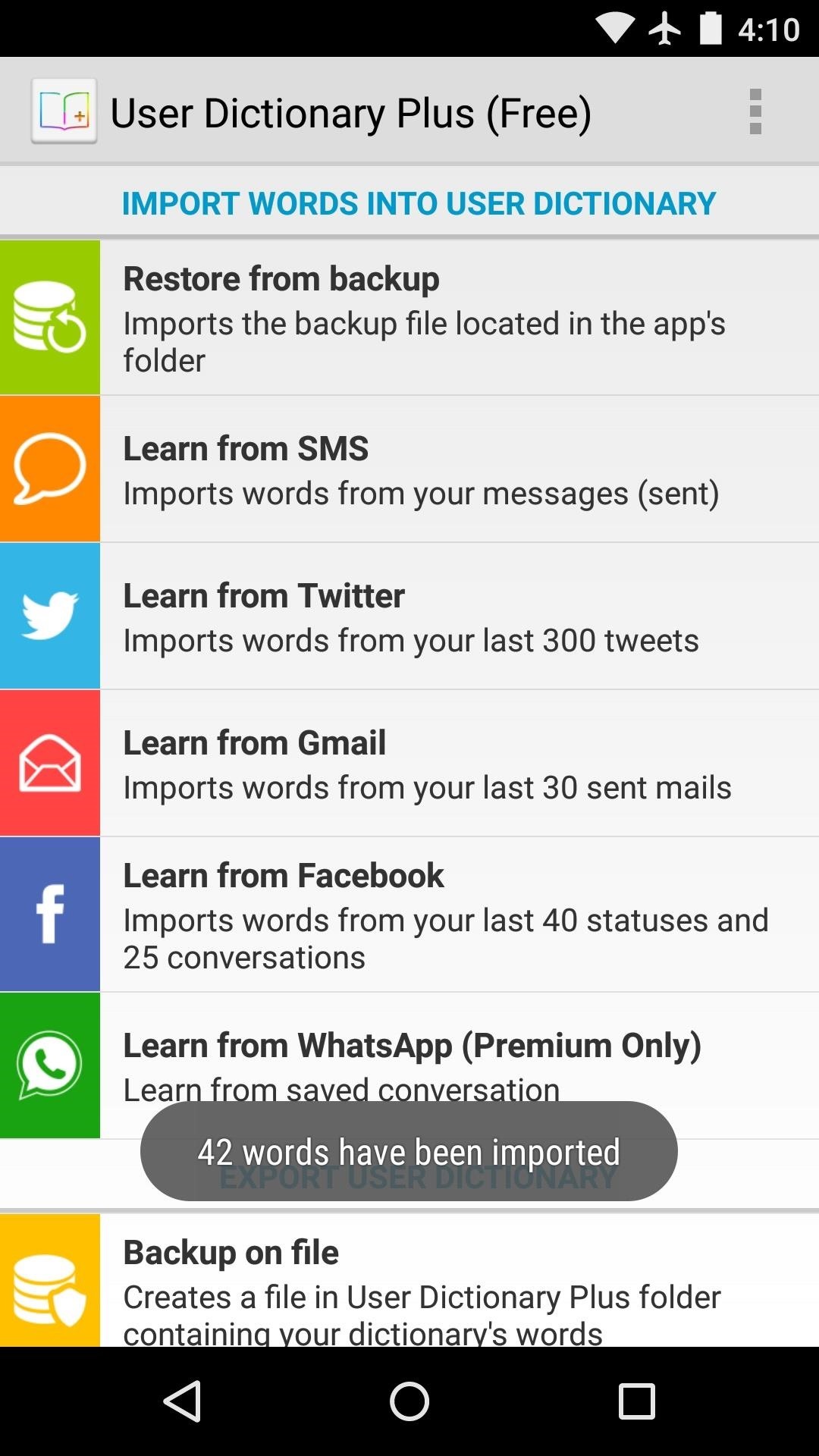 Personalize Your Android's Dictionary with Words from Your Emails, Texts, & Social Media