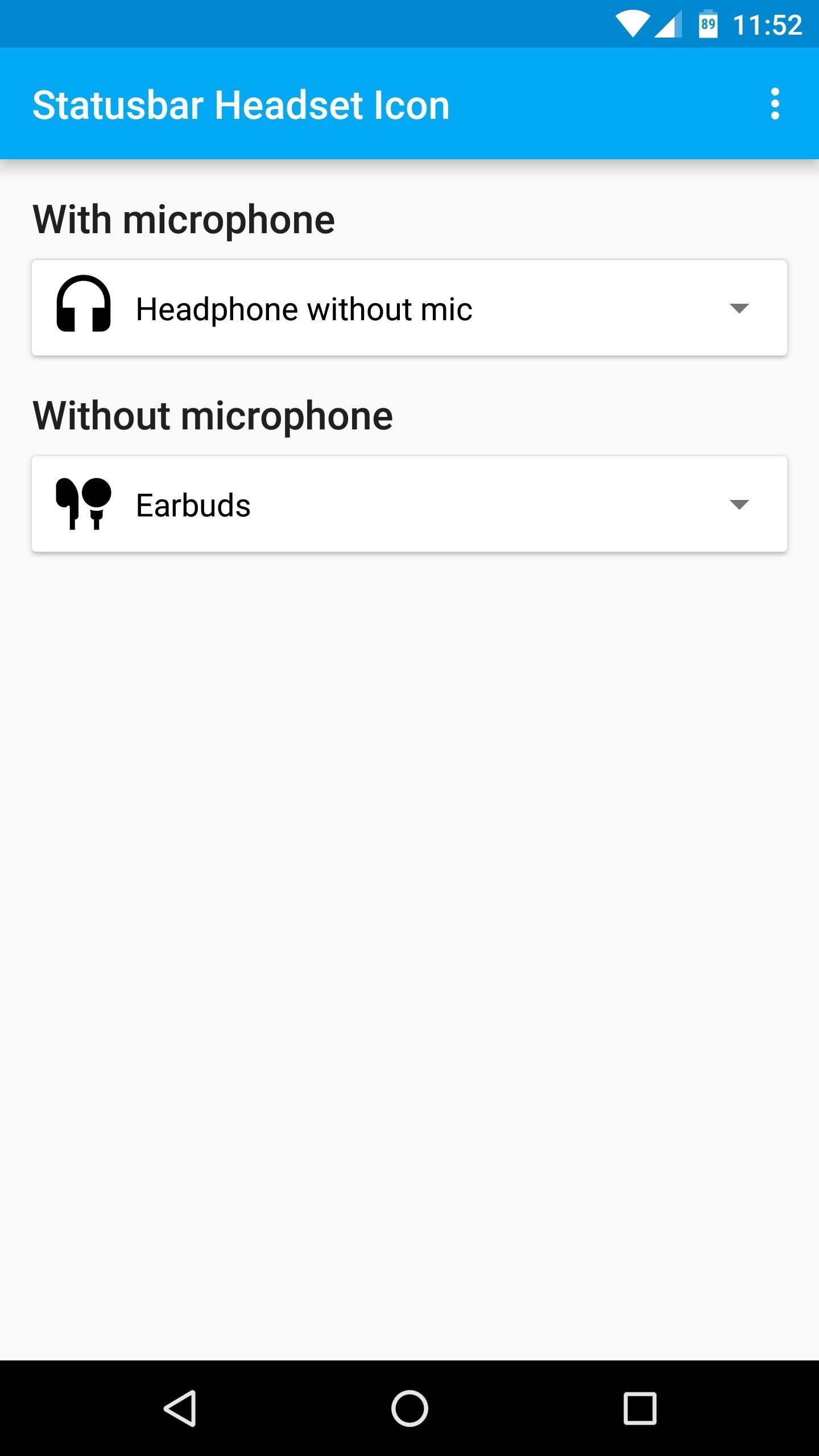 Pick Your Own Status Bar Icons for Wired or Bluetooth Headphones