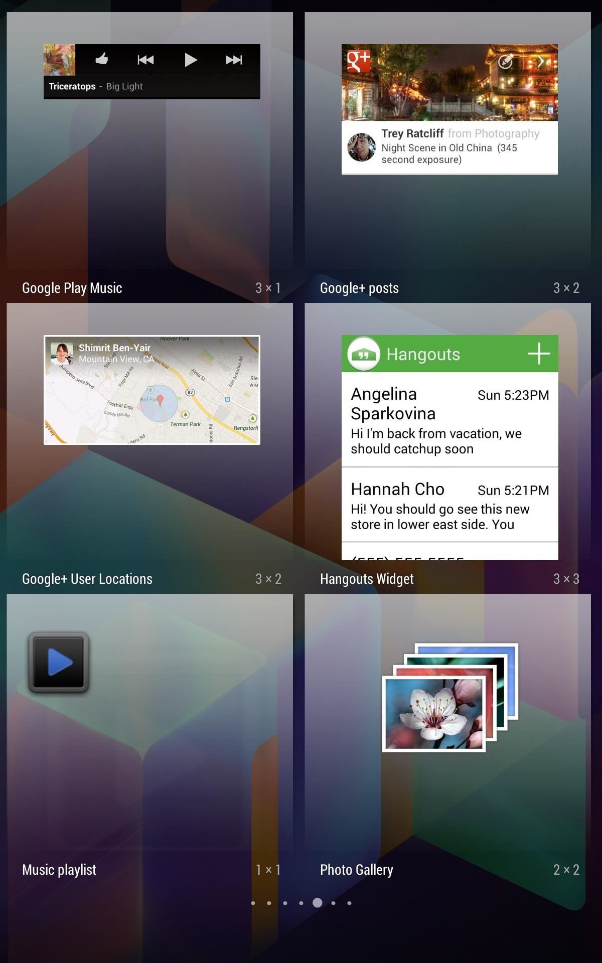 How to Preview New Google Hangout Messages Right from the Home Screen on Your Nexus 7