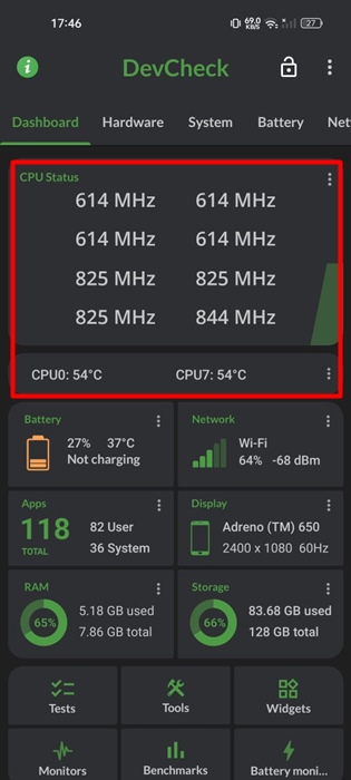 CPU Status