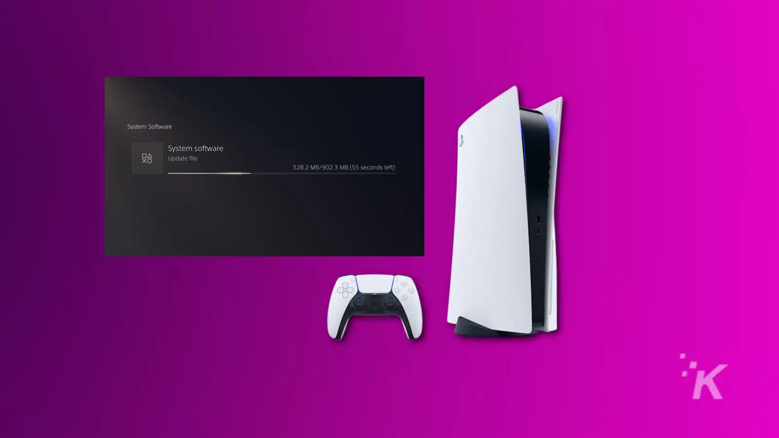 ps5 system software update next to console