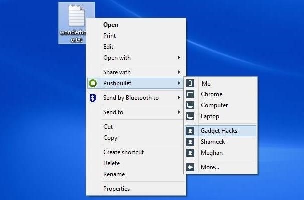 Pushbullet for Windows Updated to Include Easy File Sharing with Other Devices