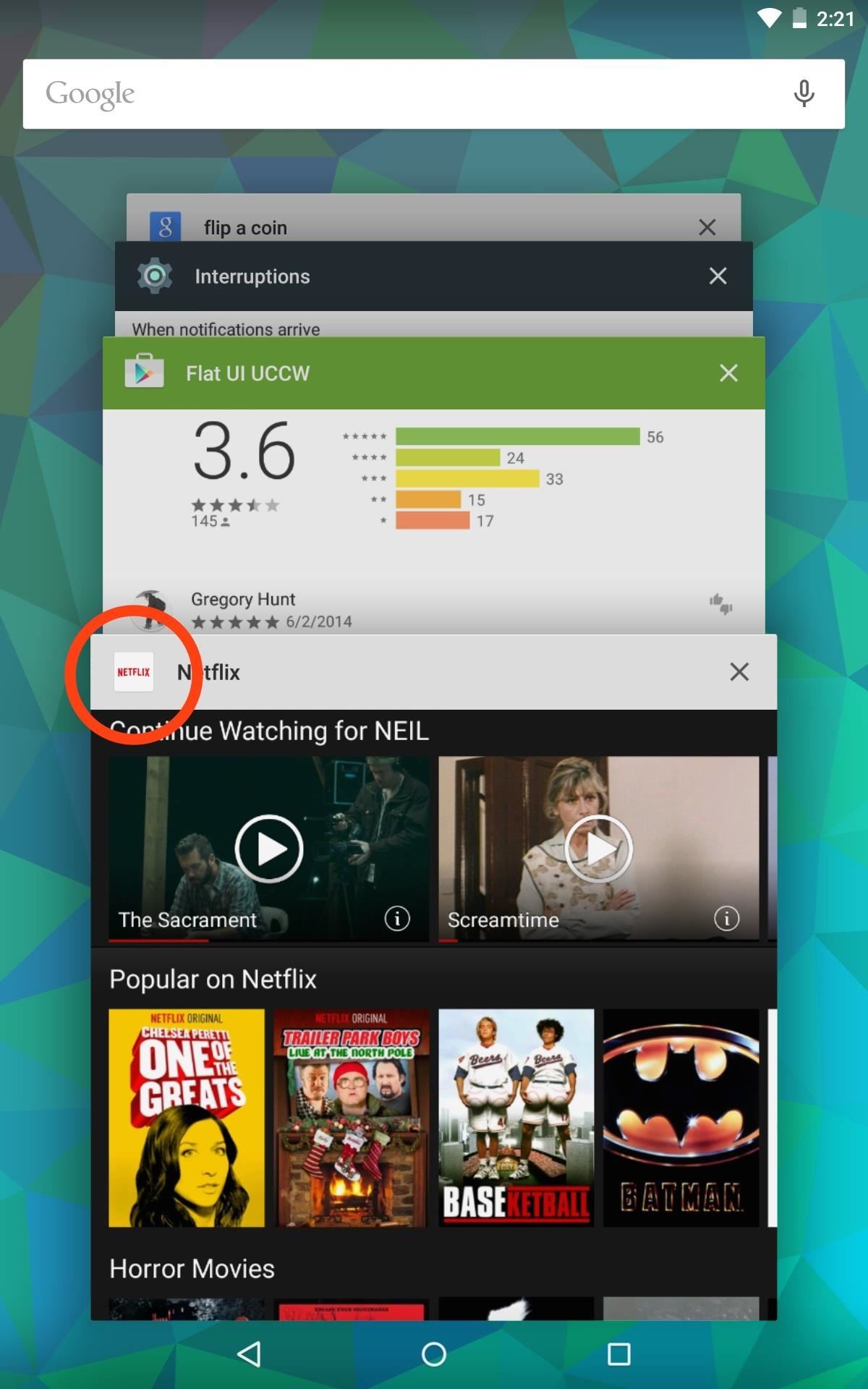 Quick Tip: Access App Info Pages from Lollipop's Recent Apps Menu