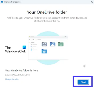 relink OneDrive