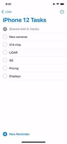Reminders Lets You Assign Tasks to Users You Shared the List with — Here's How It Works in iOS 14
