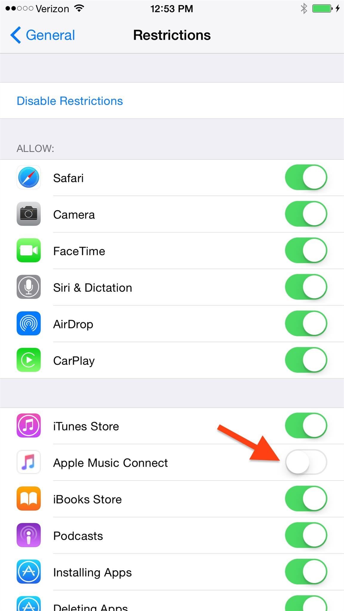 How to Remove the Apple Music & Connect Tabs from iOS 8.4's Music App