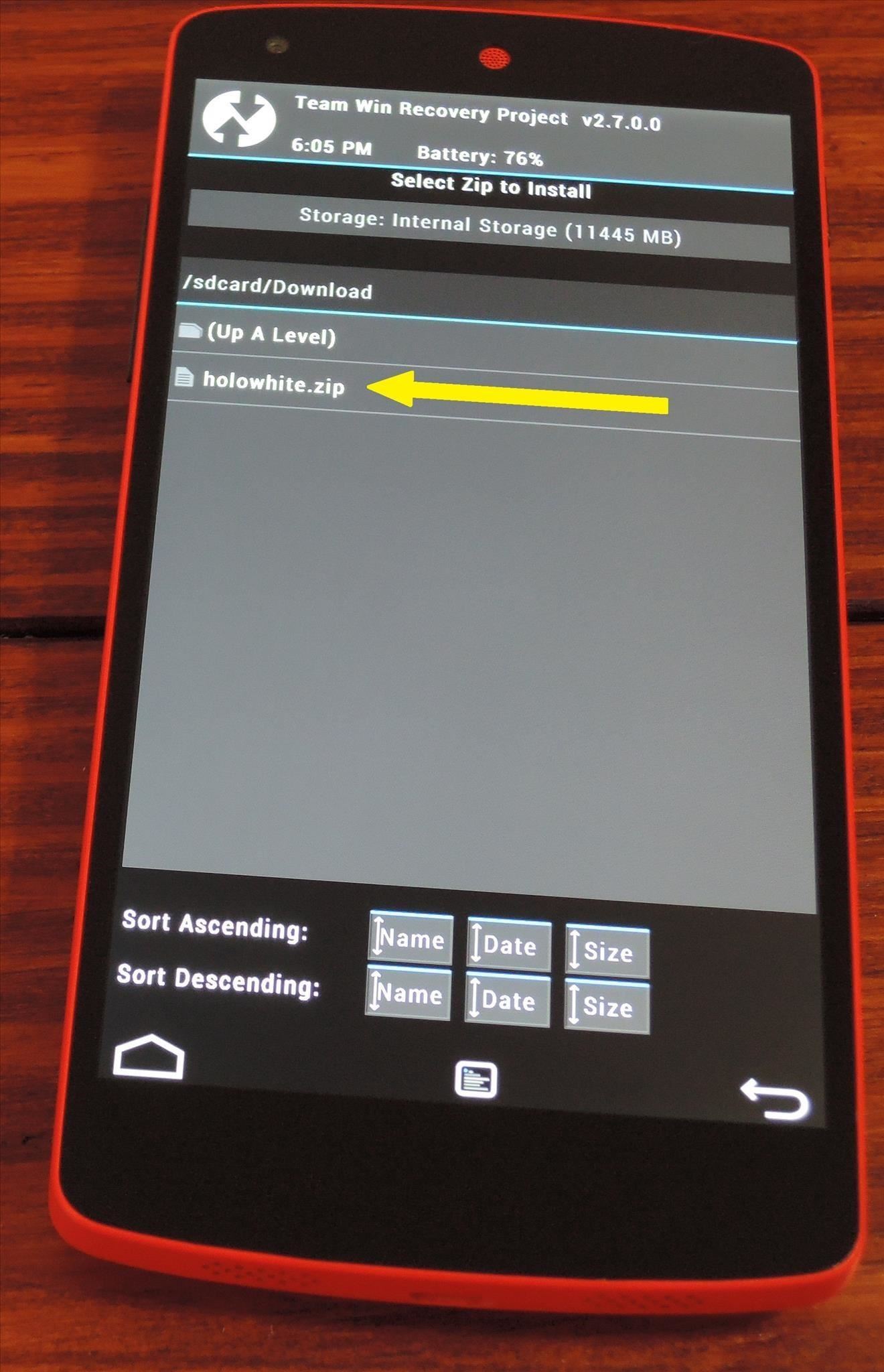 How to Replace All Remaining Holo Blue Elements on Your Nexus 5 with KitKat White