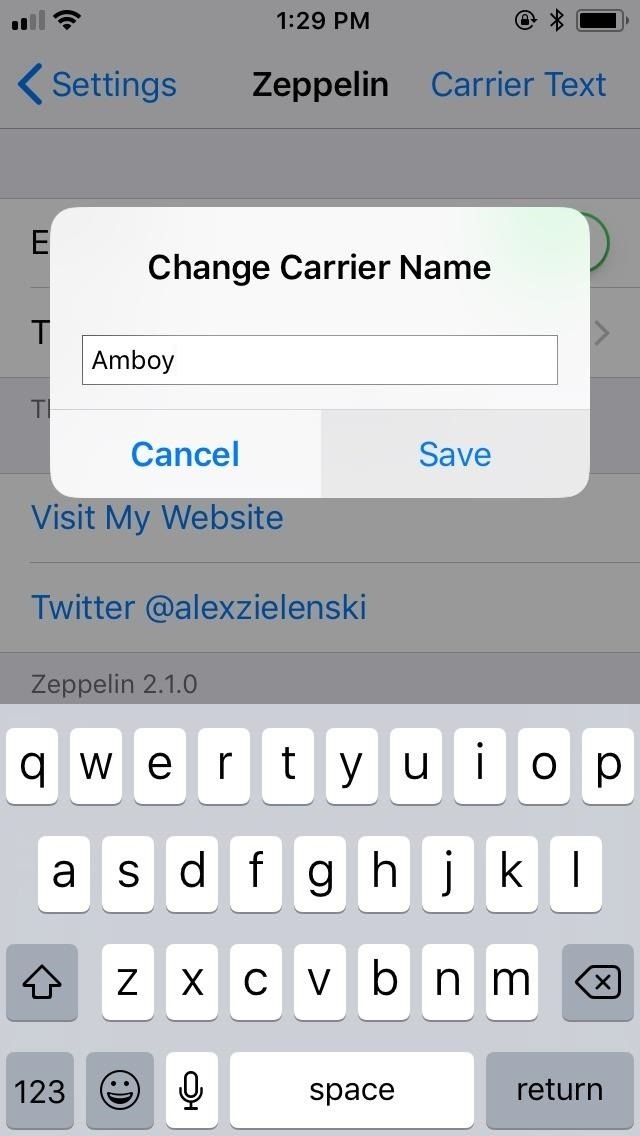 How to Replace the Carrier Name in Your iPhone's Status Bar with Custom Text or Logos