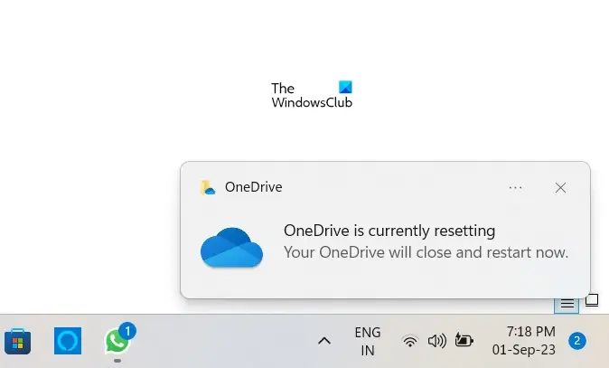 Reset OneDrive