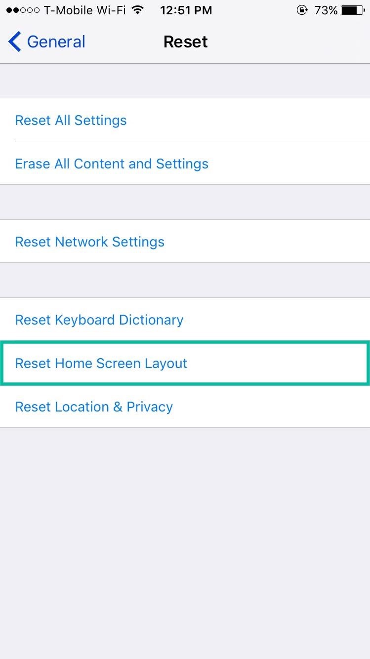 How to Reset Your iPhone's Home Screen Layout