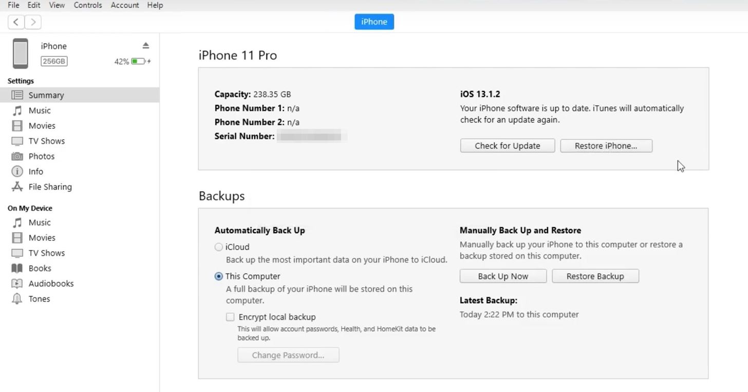 How to Restore Your iPhone to a Backup or Factory Settings Using iTunes on macOS or Windows