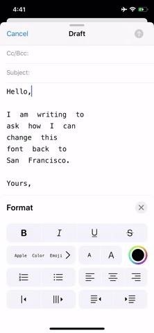 How to Return to the Default Font in Mail Drafts After Using a Custom One