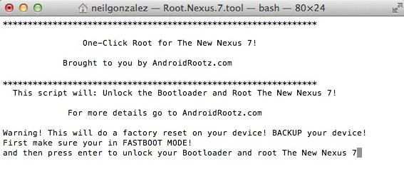 How to Root Your Nexus 7 Tablet Running Android 4.4 KitKat (Mac Guide)