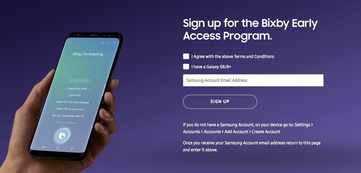 Samsung Announces That You Can Sign Up for Early Access to New Bixby