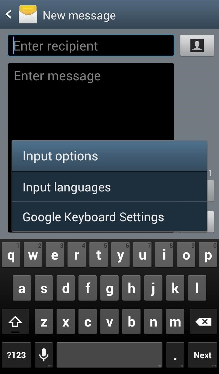 Save Time Typing Your Email Address Out Using a Keyboard Shortcut on Your Galaxy S3