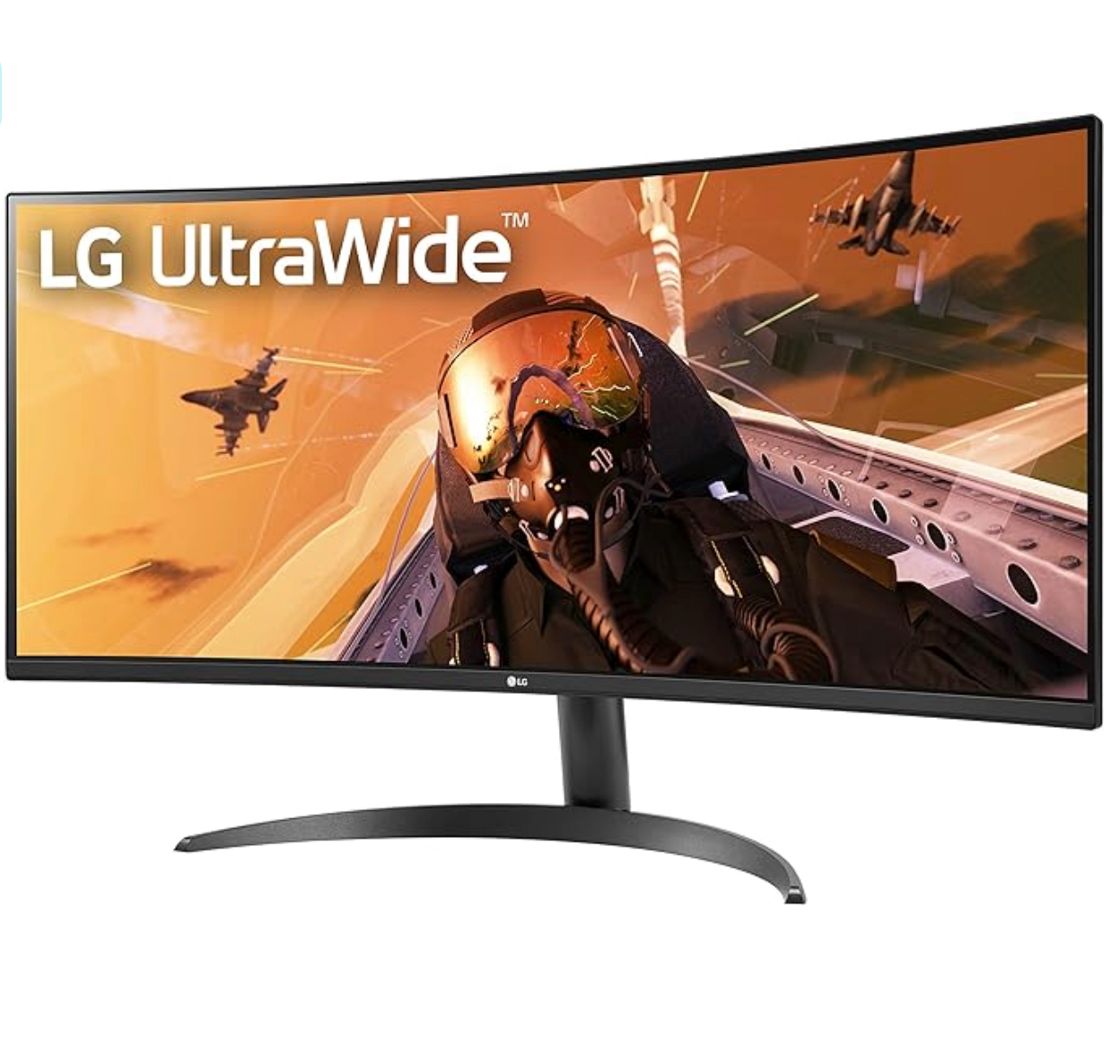 LG 34-inch ultrawide curved monitor.