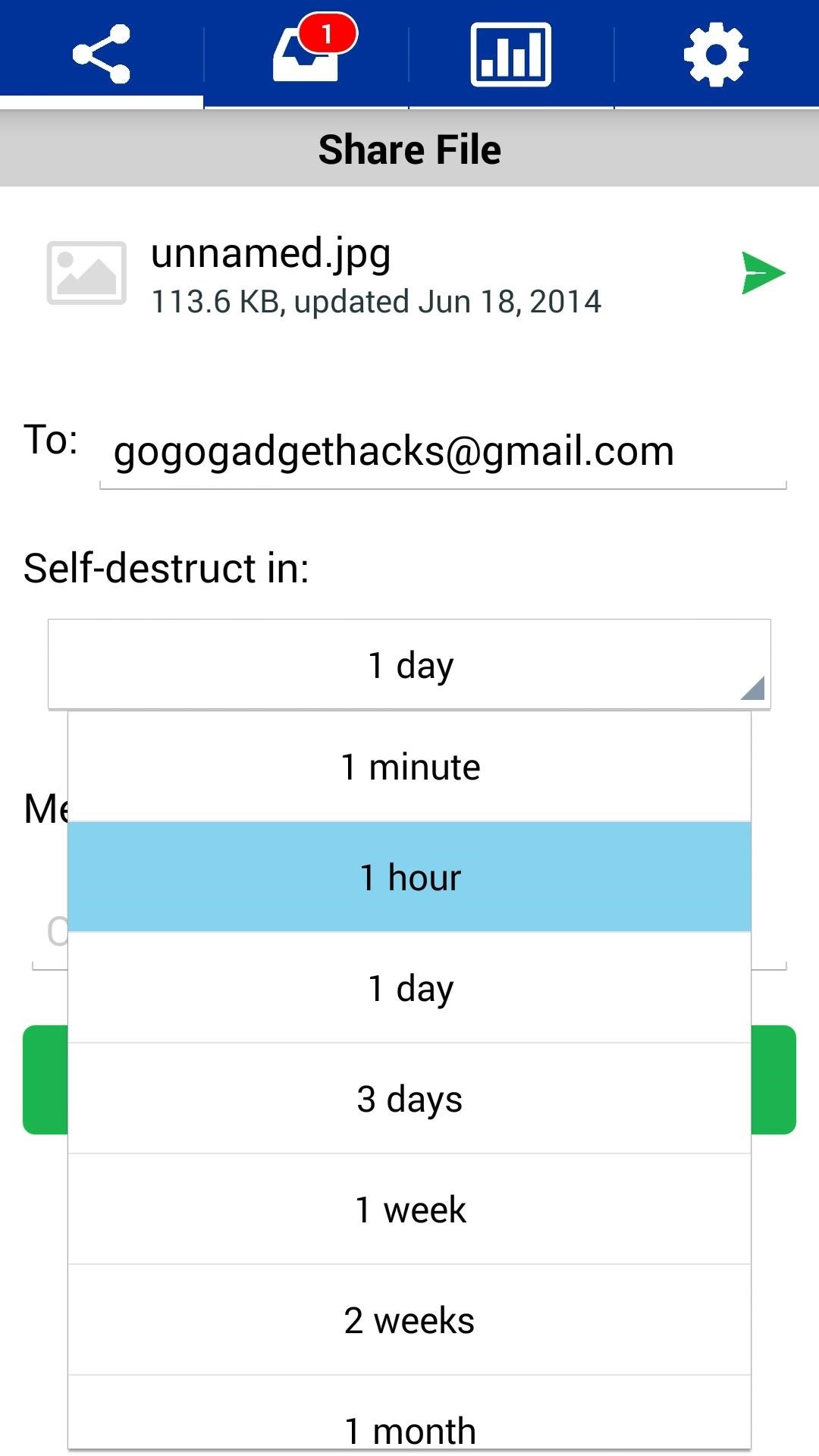 How to Send Photos, Videos, & Other Files That Automatically Self-Destruct on Android