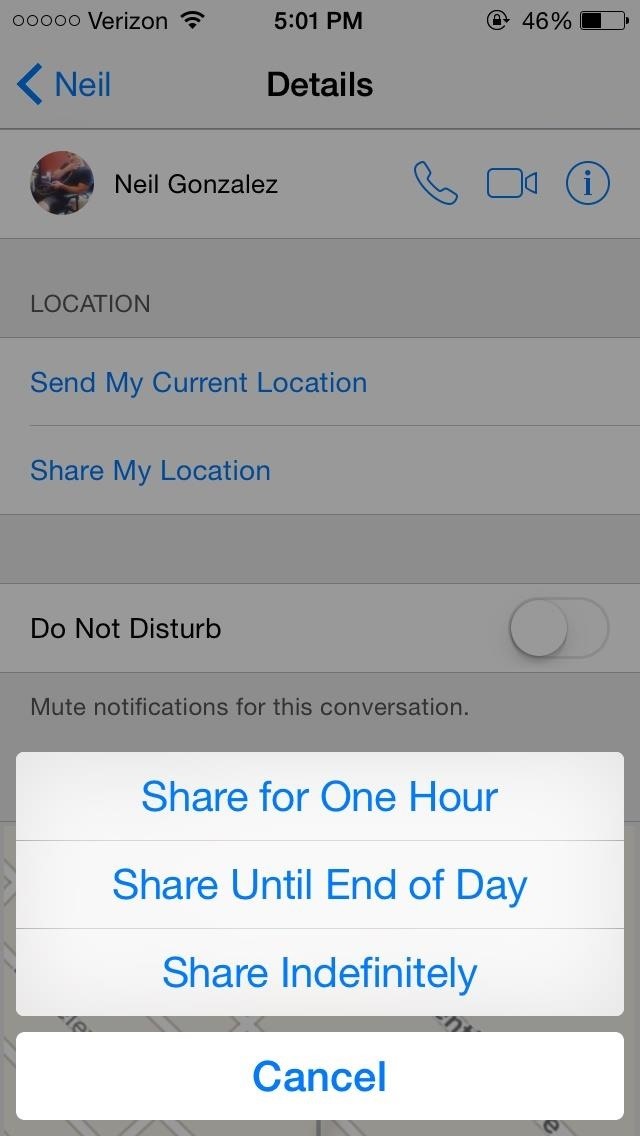 How to Send & Share Your iPhone's Current Location in iOS 8