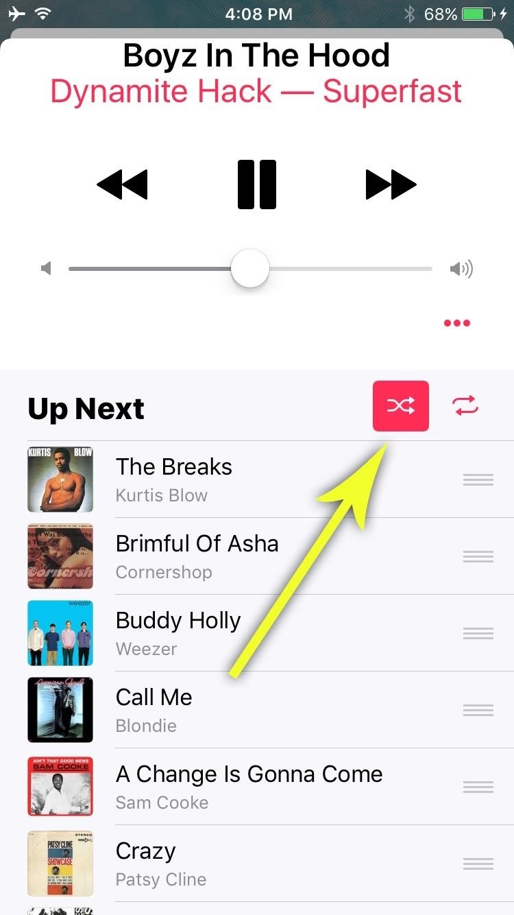 How to Shuffle All Songs in Apple's Music App in iOS 10