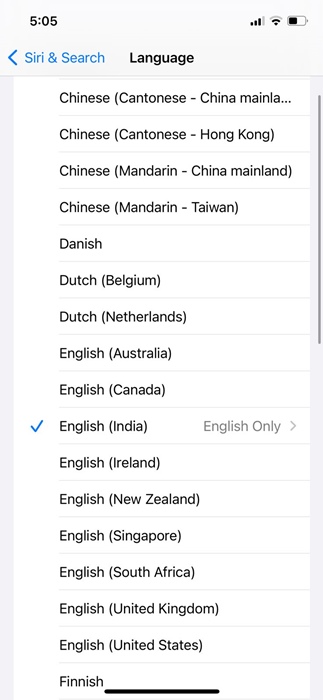 Select the language