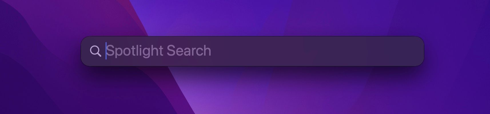 Spotlight search in macOS.