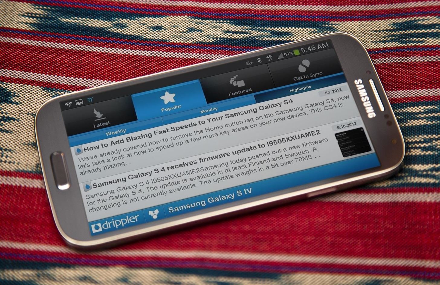 How to Stay Updated on All the Latest News for Your Samsung Galaxy S4 with Drippler