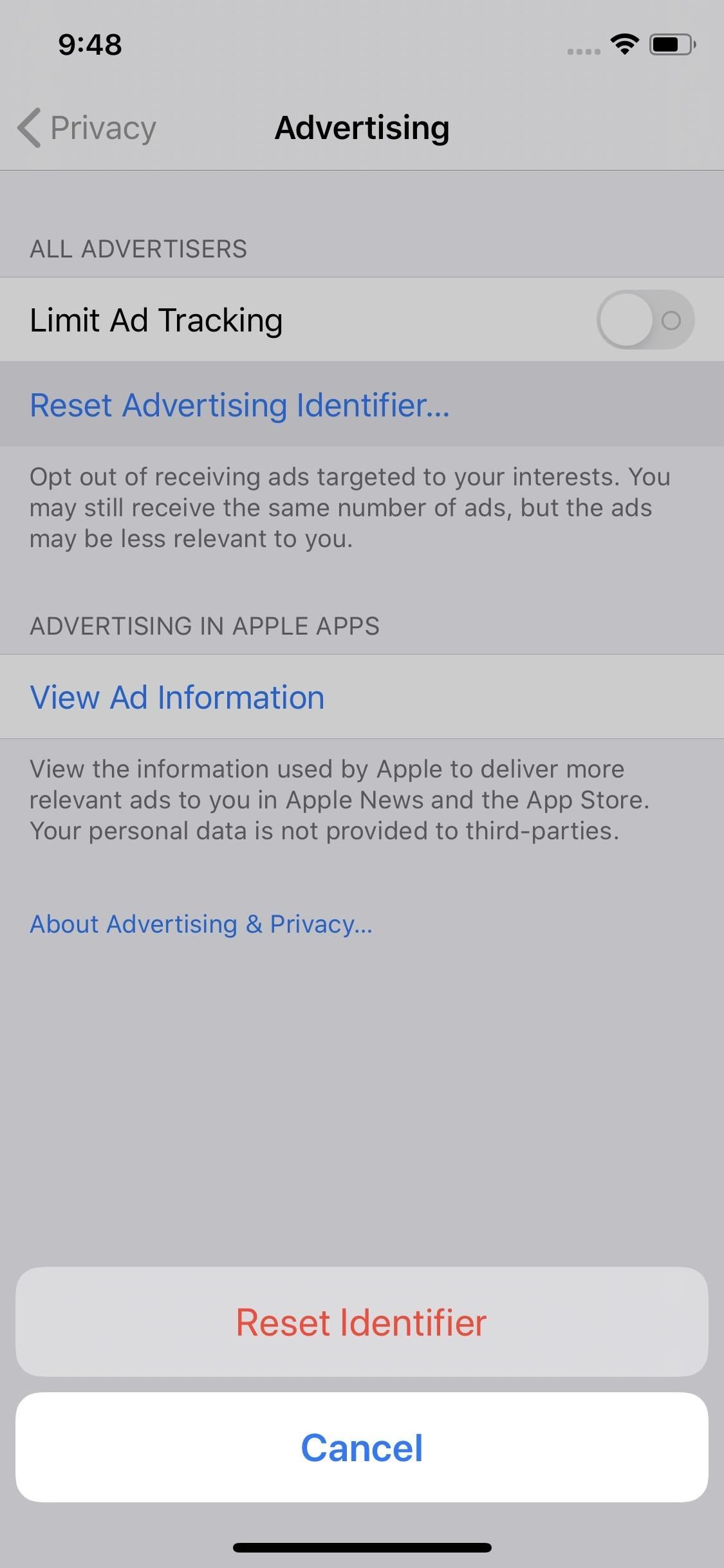 Stop Ads from Spying on Your iPhone Activity