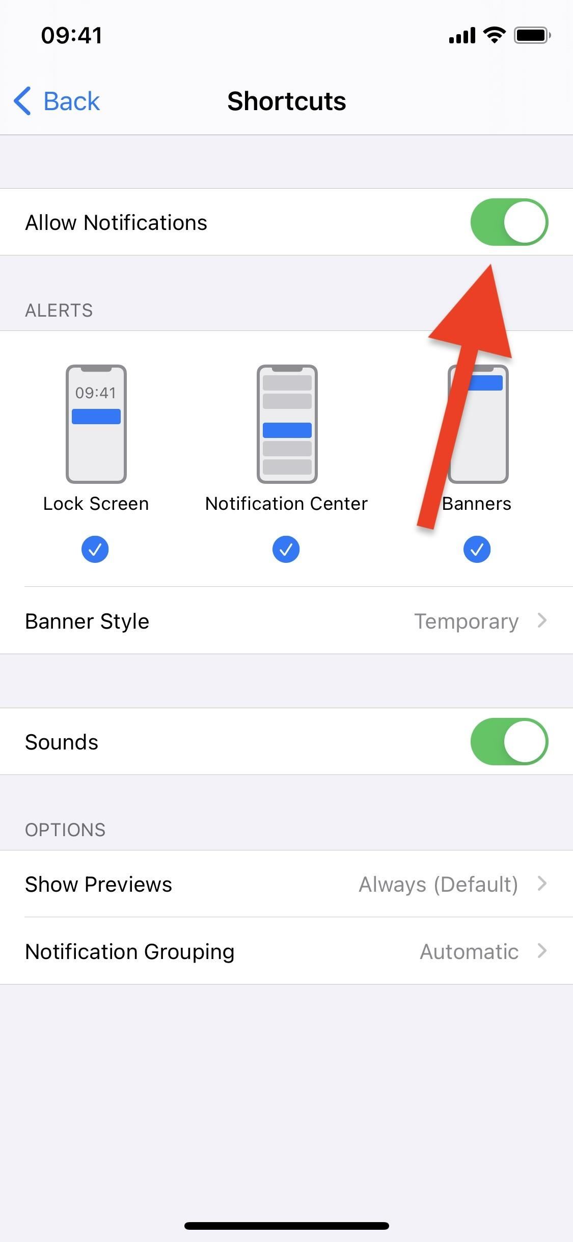 How to Stop Notification Banners from Popping Up for Custom App Icon Shortcuts on Your Home Screen